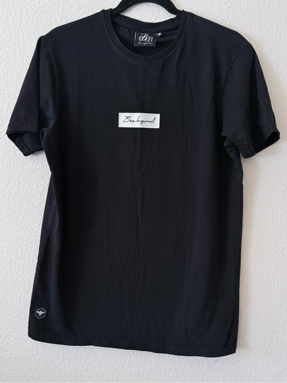 Bee inspired men’s Black Crew Neck T-Shirt 0099